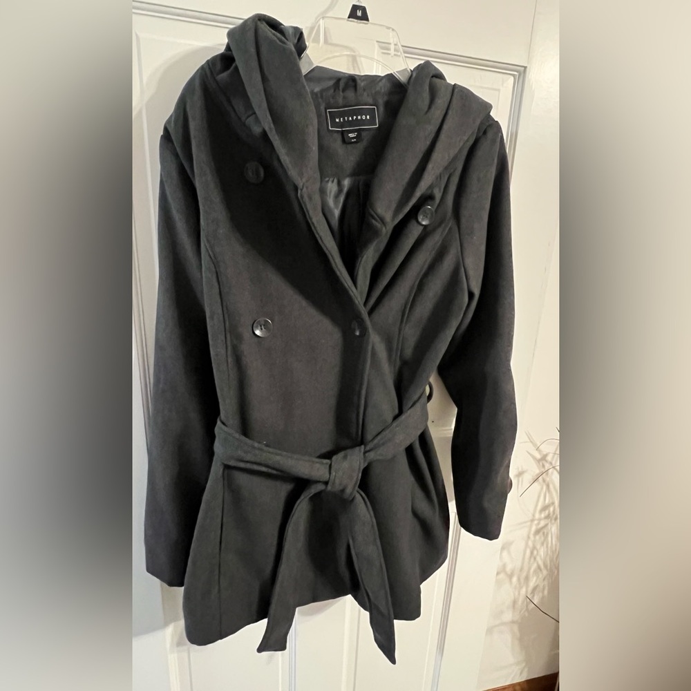 Metaphor Gray Double-Breasted Coat
